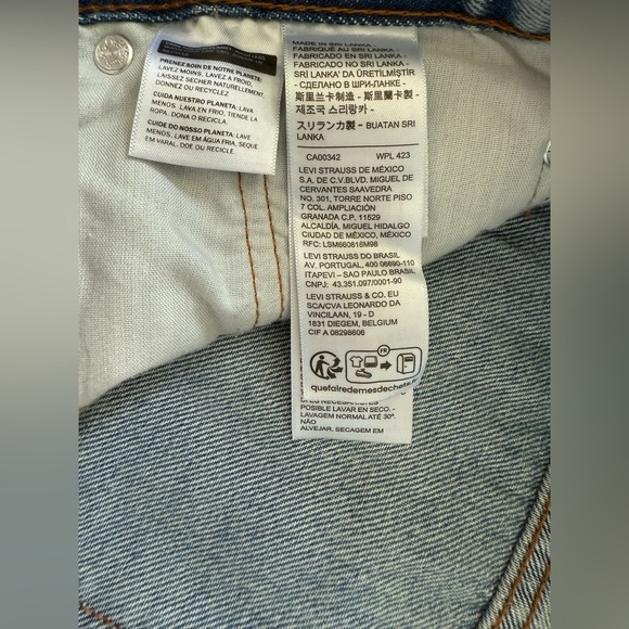 Levi’s Icon Denim Maxi Skirt sz 31 “Not in the Mood” Stone Wash Side Slit - Picture 11 of 15